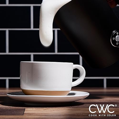 Miniatura 5 de COOK WITH COLOR Espumador de leche apagado automático  Espuma calientefría  Calor y espuma de 2 minutos  4 en 1  Espuma gruesa y fina, negro