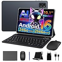 VekfulPC T20 Tablet Android 16 con Tastiera, 24GB RAM + 256GB ROM Espandibile 2TB
