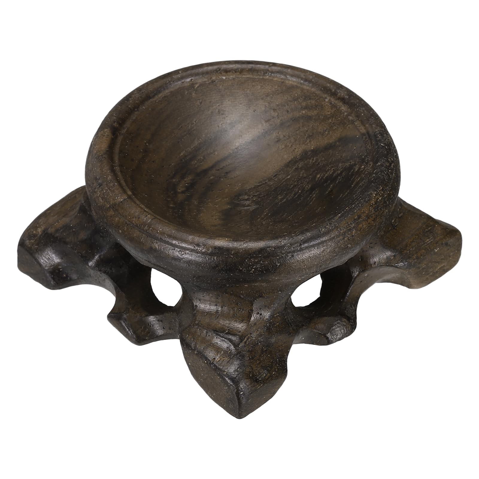sourcing map Mini Wooden Crystal Ball Stand, 40mm Wood Display Stand Base Round Rosewood Sphere Holder for Secure Display Crystal Ball Sphere Eggs Stone, Black