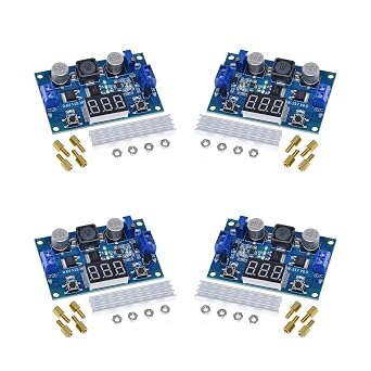 4-Pack LTC1871 Boost Converter Module, LED Voltmeter