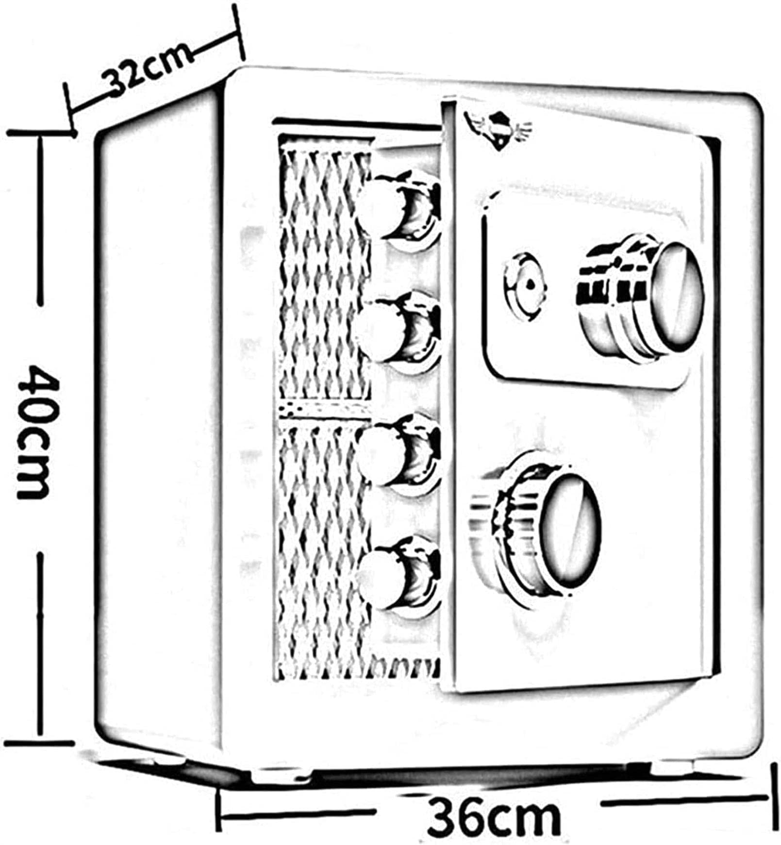 RLKHXBS Fireproof Waterproof Safe Safes BoxesSafes & Boxes, Money with Key Lock Household Steel Cabinet Mechanical Password ge Box for Home Office Cash Use