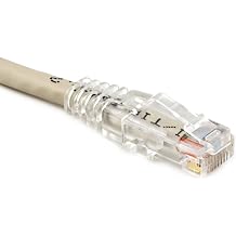 Weltron Cat6 Clear Easy Tab Patch Cable, 3', Ash/Gray 90-C6CB-AH-003