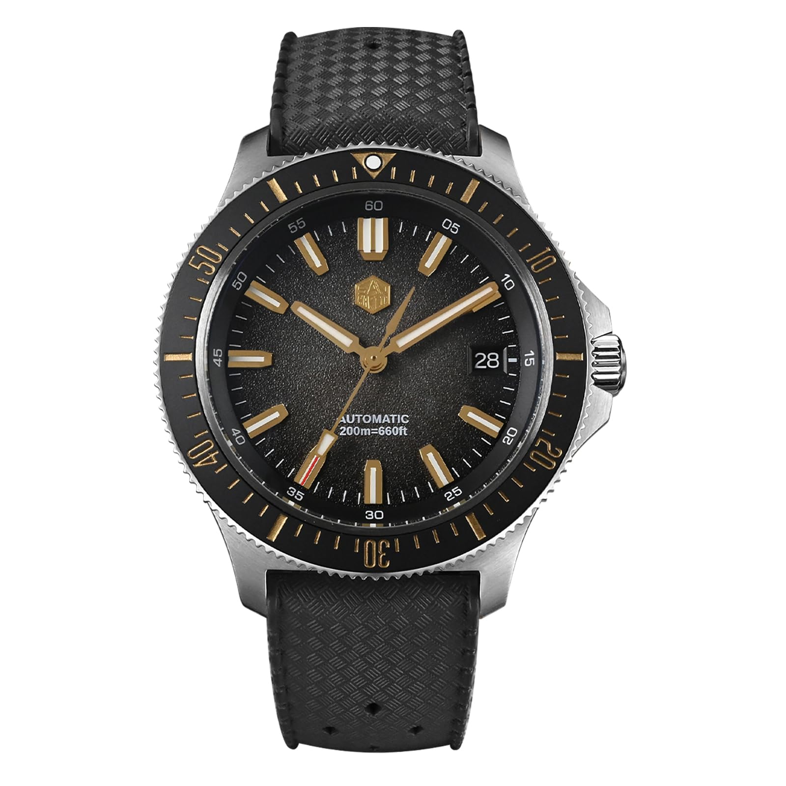 San Martin SN0118 Automatic Watch for Men, 40mm Sapphire Crystal Dive Watches 316L Stainless Steel 200M Water Resistant