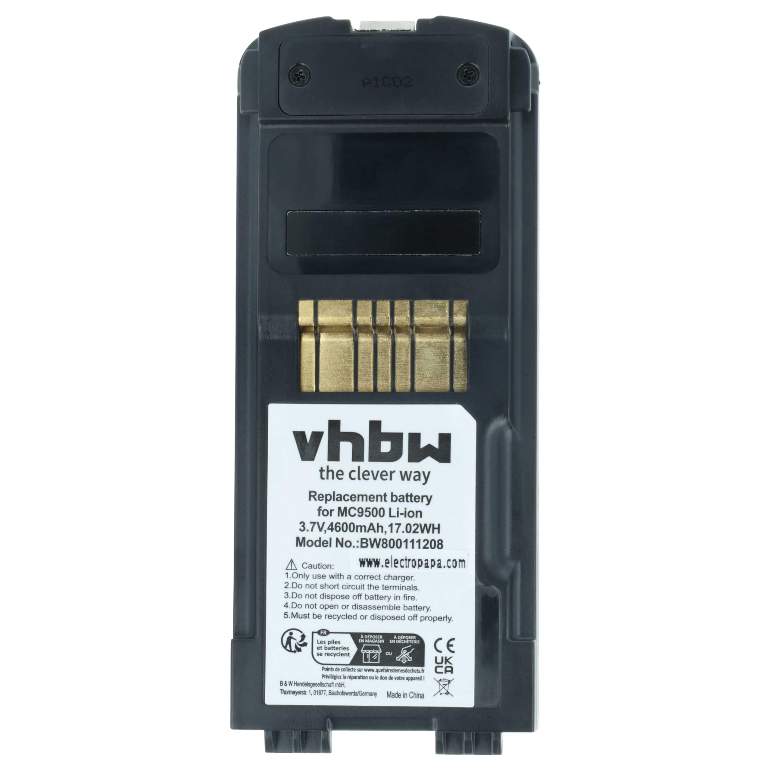 vhbw 2X Akku Ersatz für Symbol 82-111636-01 | BTRY-MC95IABA0 für Barcodescanner POS (4600 mAh, 3,7 V, Li-Ion)
