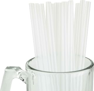 Made in USA Pack of 250 Unwrapped BPA-Free Plastic Drinking Straws (Clear - 10" X 0.28")