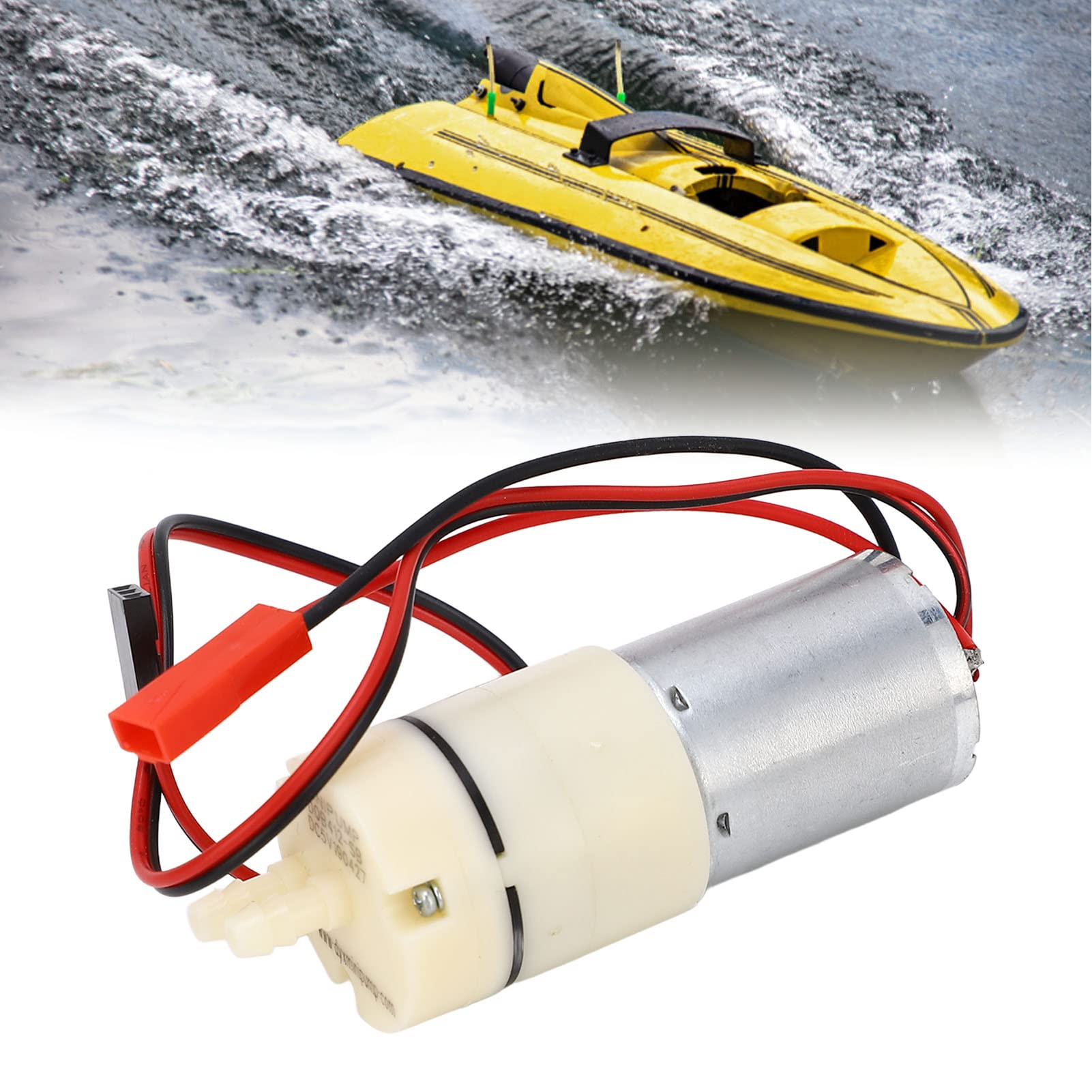 Produktbild von Toypond 370 Mini Wasserpumpe 5–7,4 V – Selbstansaugend, Leise, Einstellbar, Für RC-Boote, Motorkühlung & DIY-Projekte
