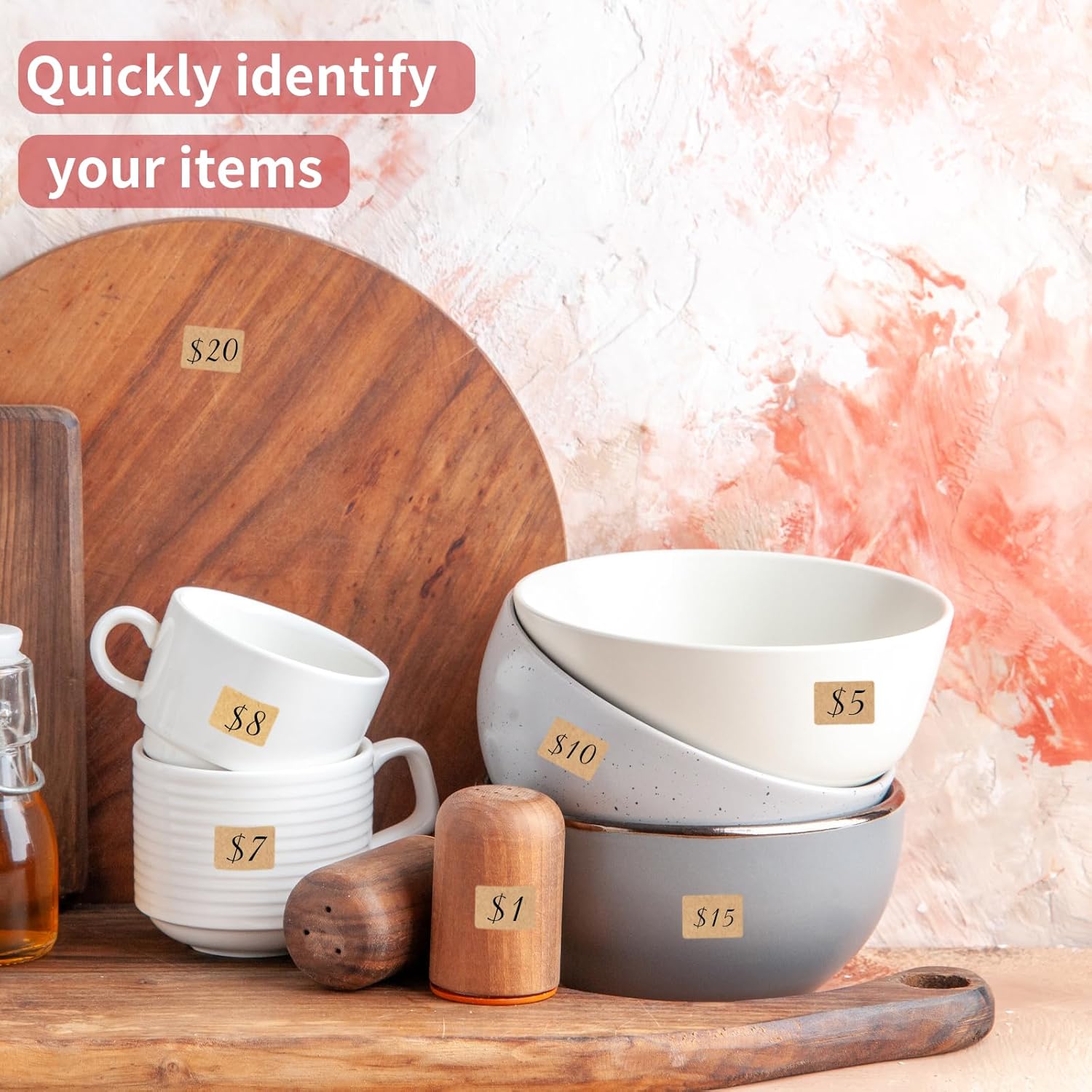 Starboling Color Coding Labels,3000 PCS 1/2" x 3/4" Kraft Paper Rectangular Label,for Garage Sale,Price Tags,File Folder Tabs(Dark) - Image 6