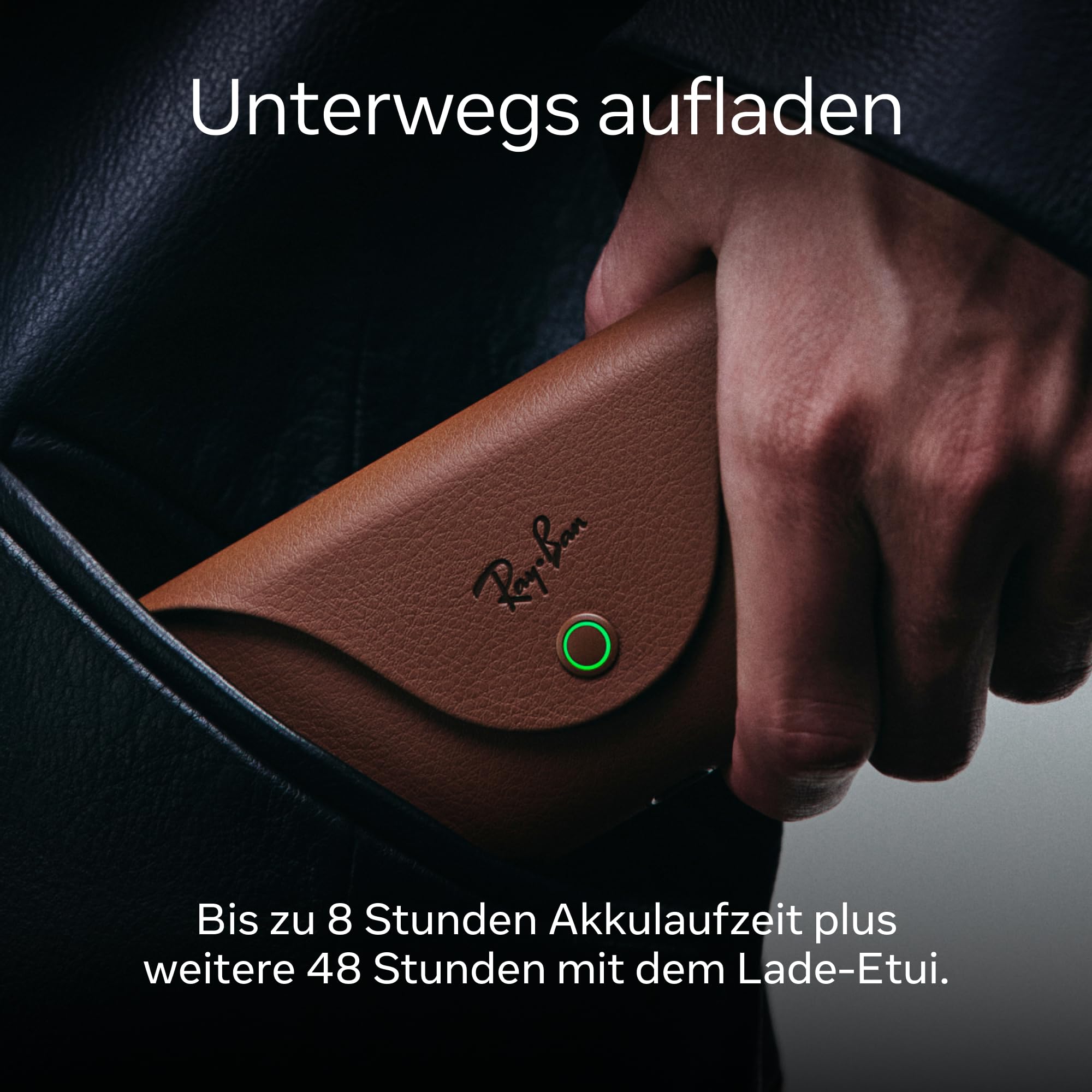 Ray-Ban Meta (Gen 2) Skyler KI-Brille für Herren, Damen — 12 MP Ultra-Weitwinkel-Kamera, 3K Ultra HD Video, Open-Ear Audio, Meta AI — 2X Akkulaufzeit — Glänzend Schwarz / G15 Grüne Gläser