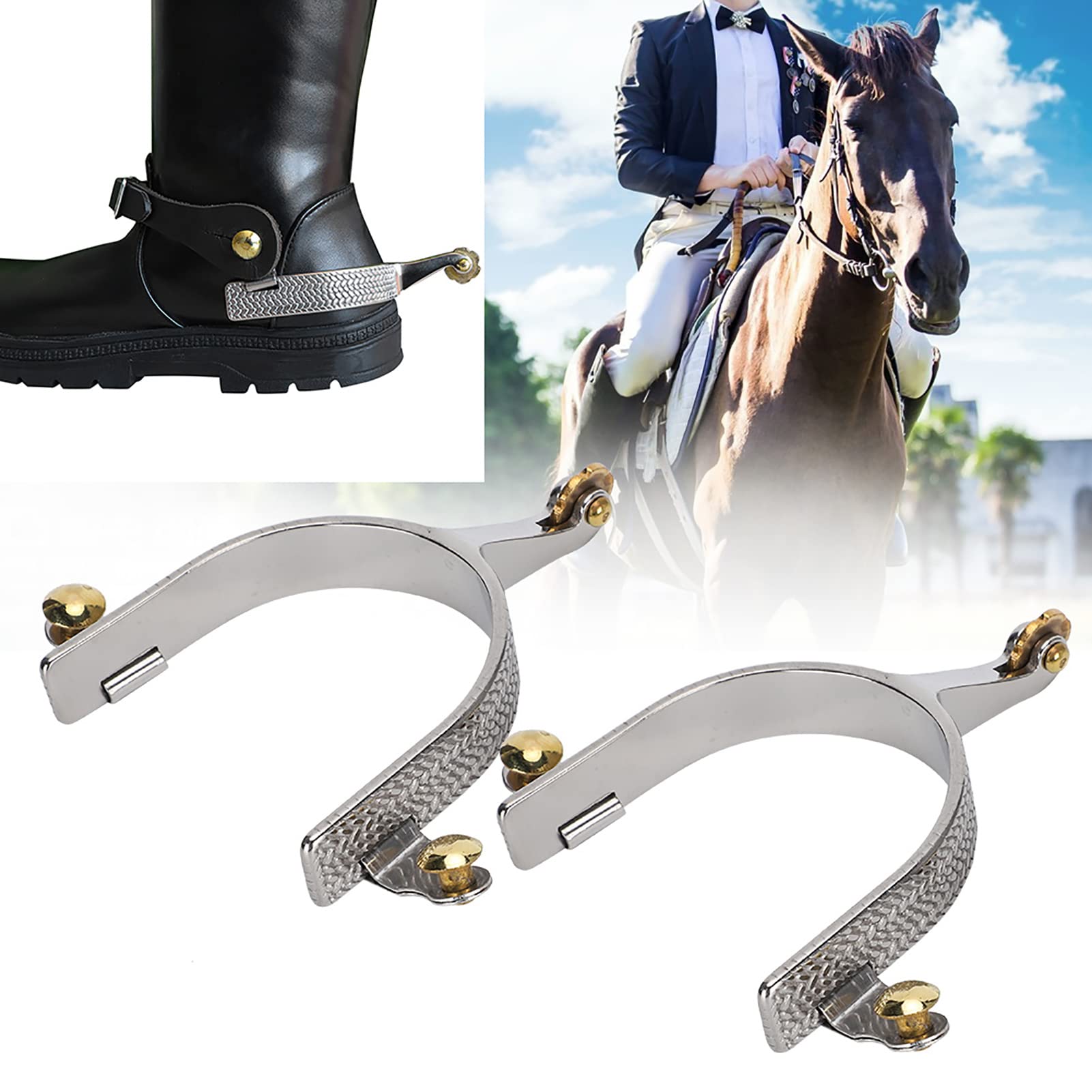 Amazon.co.jp: カウボーイブーツ用拍車、メンズ拍車 ウエスタン  