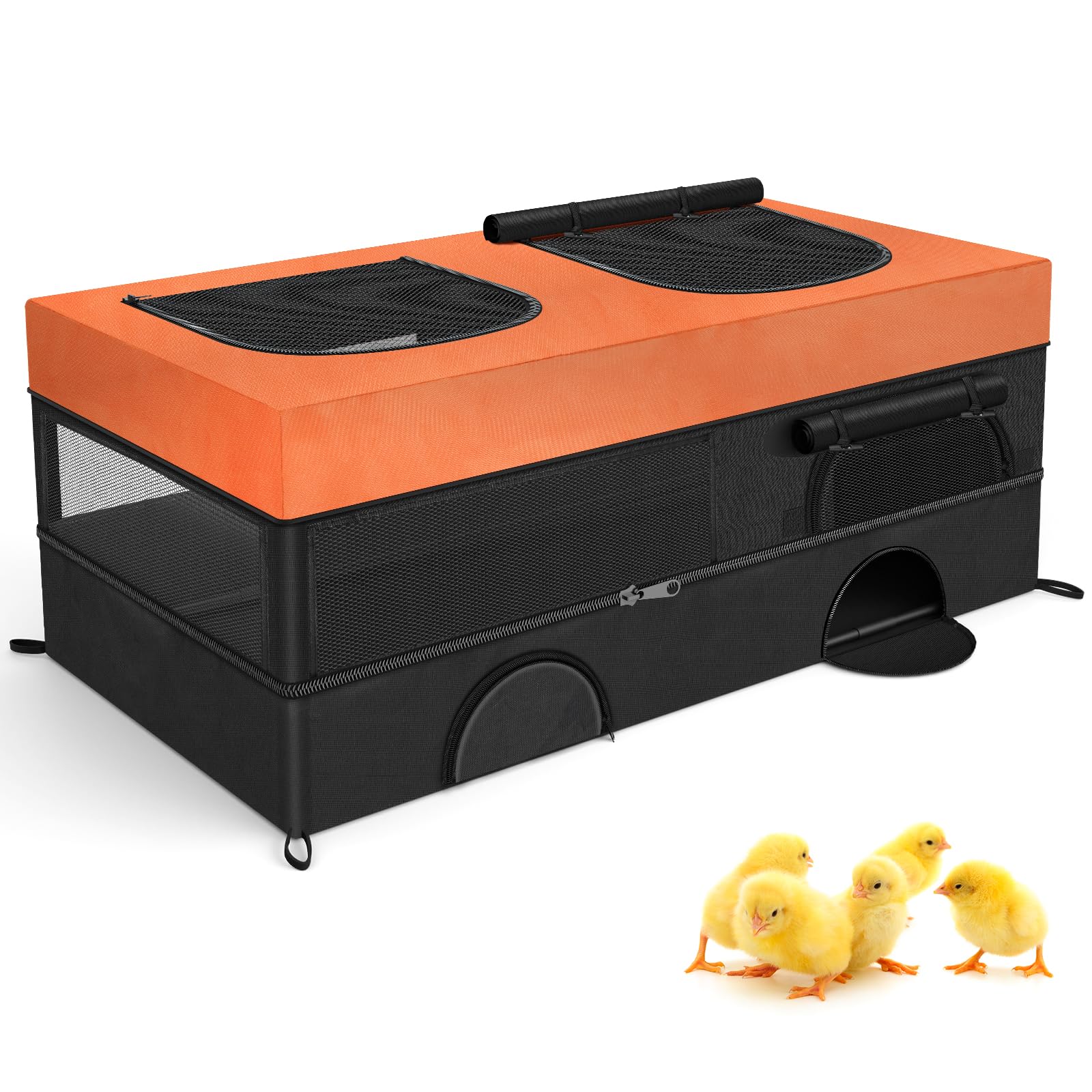 Photo 1 of **PARTS ONLY** 64" Large Chicken Brooder, Brooder Box for Chicks with Zipper Doors, Removable Waterproof Roof & Bottom for Easy Cleaning, Chick Starter Kit Cage, Small Animal Playpen for Duck Kitten Puppy Rabbit