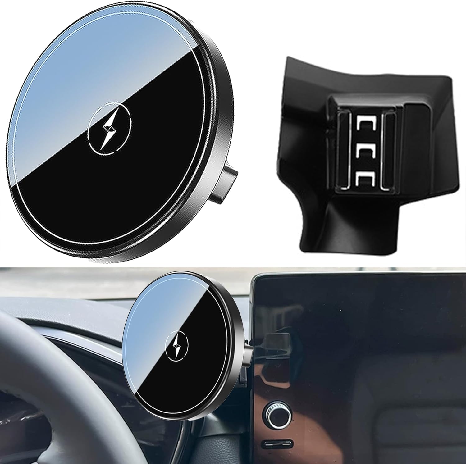 15W Magnetic Wireless Charging Car Mount Exclusive Snap-On Holder for Honda CR-V 2026-2023 Accessories Dedicated Phone Stand Compatible with MagSafe for iPhone 12-17 Series