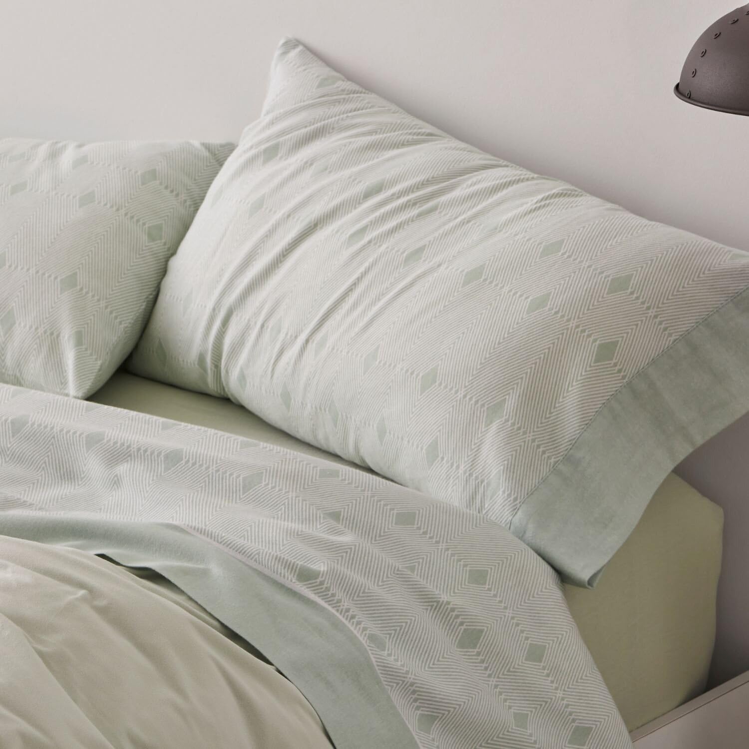 Burrito Blanco | Sábanas de Franela de algodón | Cama de 150 a 160cm. (+Medidas Disponibles) | Diseño 571 | Color Menta (150-160x190/200cm.)