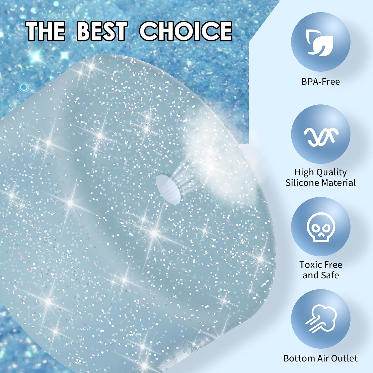 Protective Glitter Silicone Boot Compatible with Owala 24oz 32oz 40oz, Bling Cup Sleeve Bottom Bumper Cover Compatible with Owala FreeSip, Twist, or Flip Stainless Steel Water Bottles - Image 4