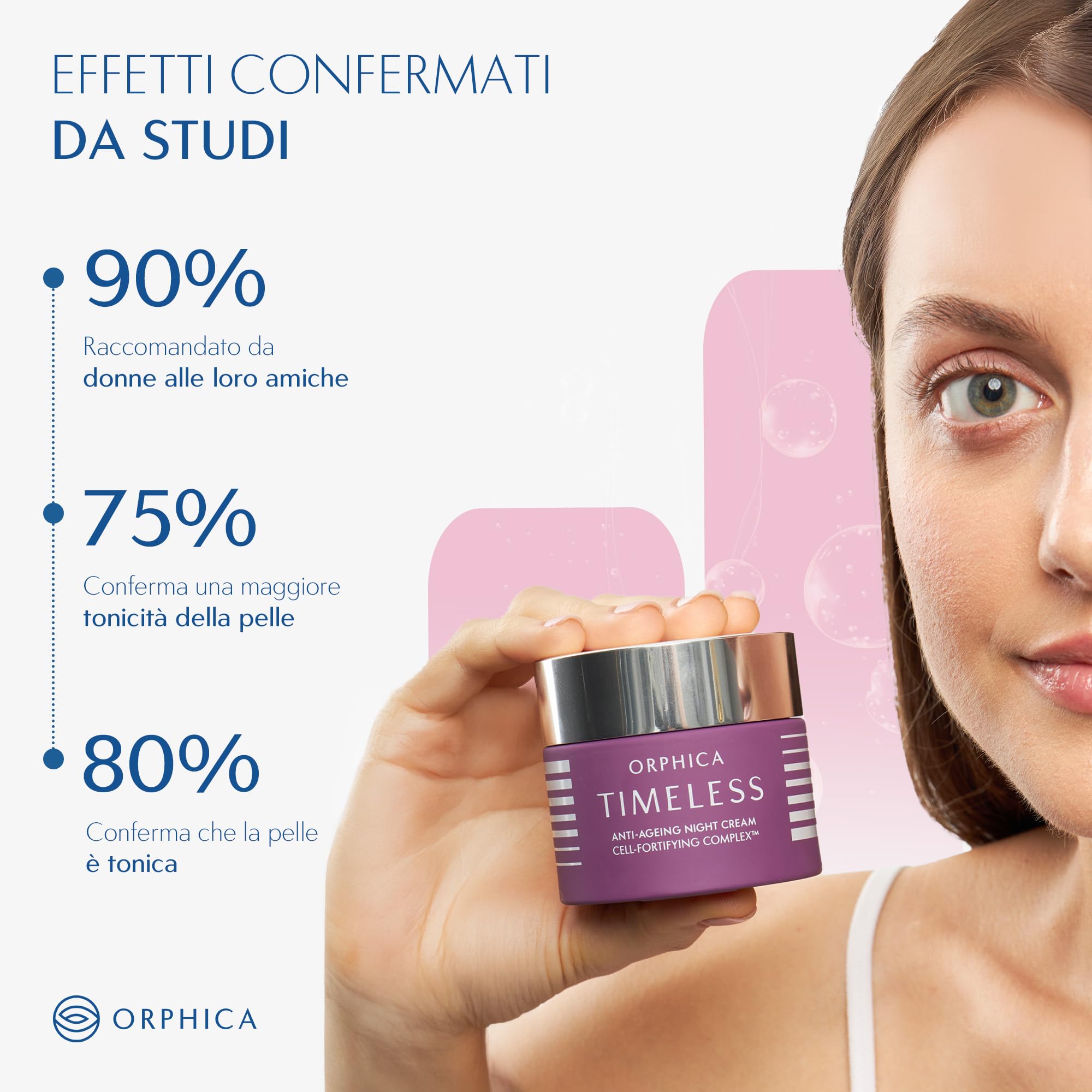 Orphica Timeless crema da notte anti-invecchiamento, 50 ml, rigenerante per la notte per le donne, idratante per la cura del viso, crema rassodante contro l'invecchiamento della pelle e le rughe