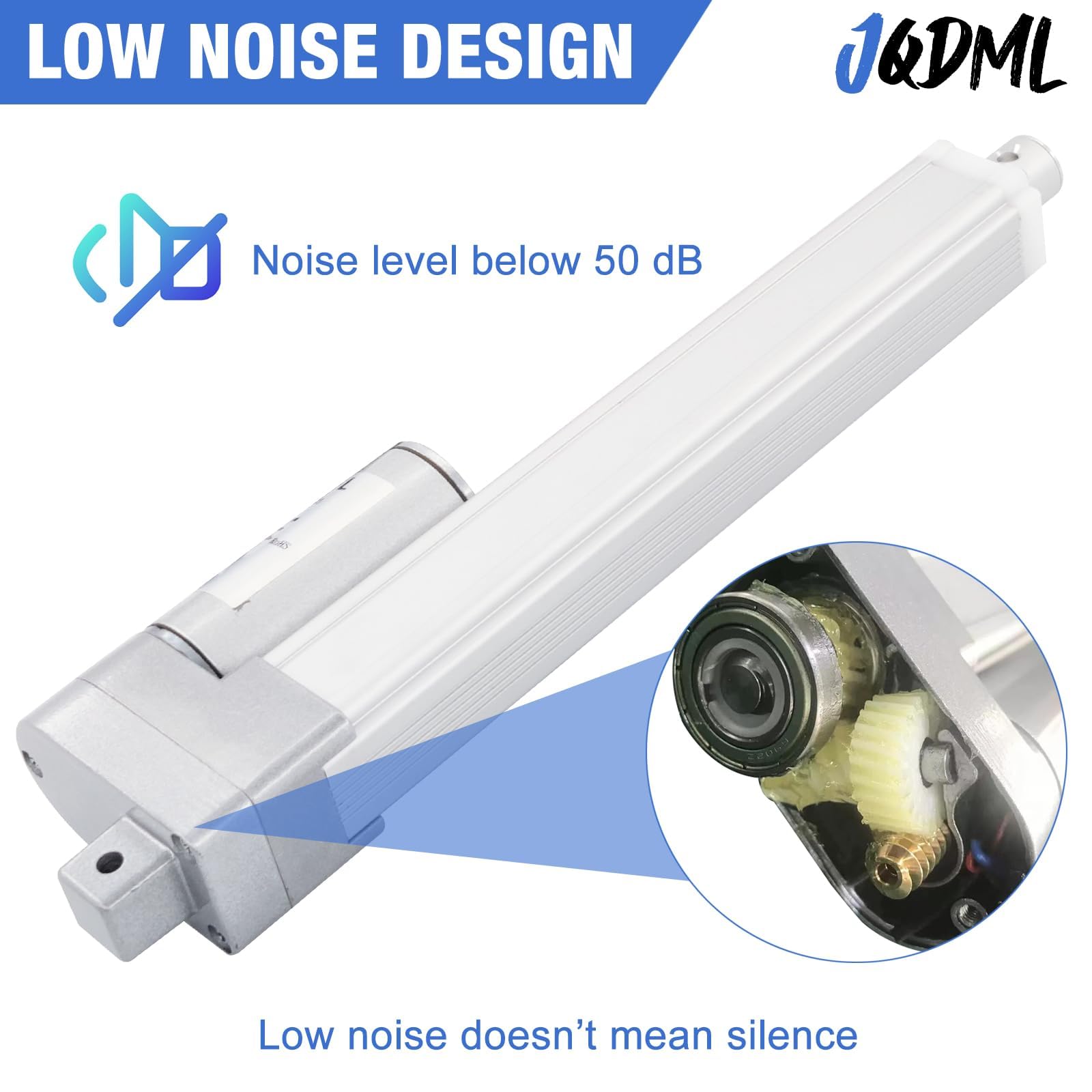 JQDML 12V High Speed Linear Actuator 66 lbs - 4 Inch Stroke IP54 Waterproof — Amazon image 4