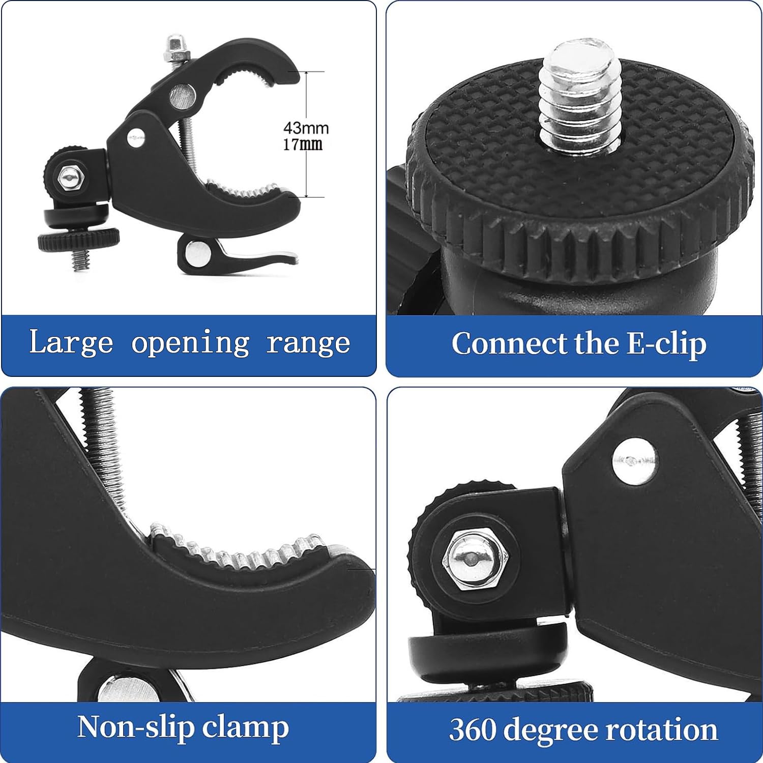 Mic Stand Phone Holder Clip Microphone Arm With 360° Rotation Clip For Live Broadcast Recording Riding Traveling,Bike Cellphone Holder for Live Broadcast Recording - Image 4