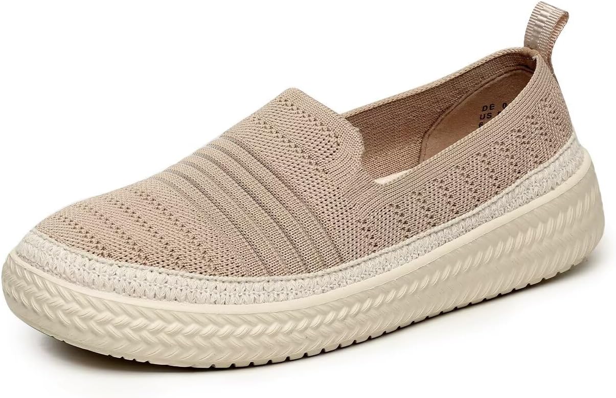 Women's Knit Loafers Round Toe Loafer Flats Comfortable Casual Walking Work Penny Driving Dressy Slip-on Shoes - Image 2