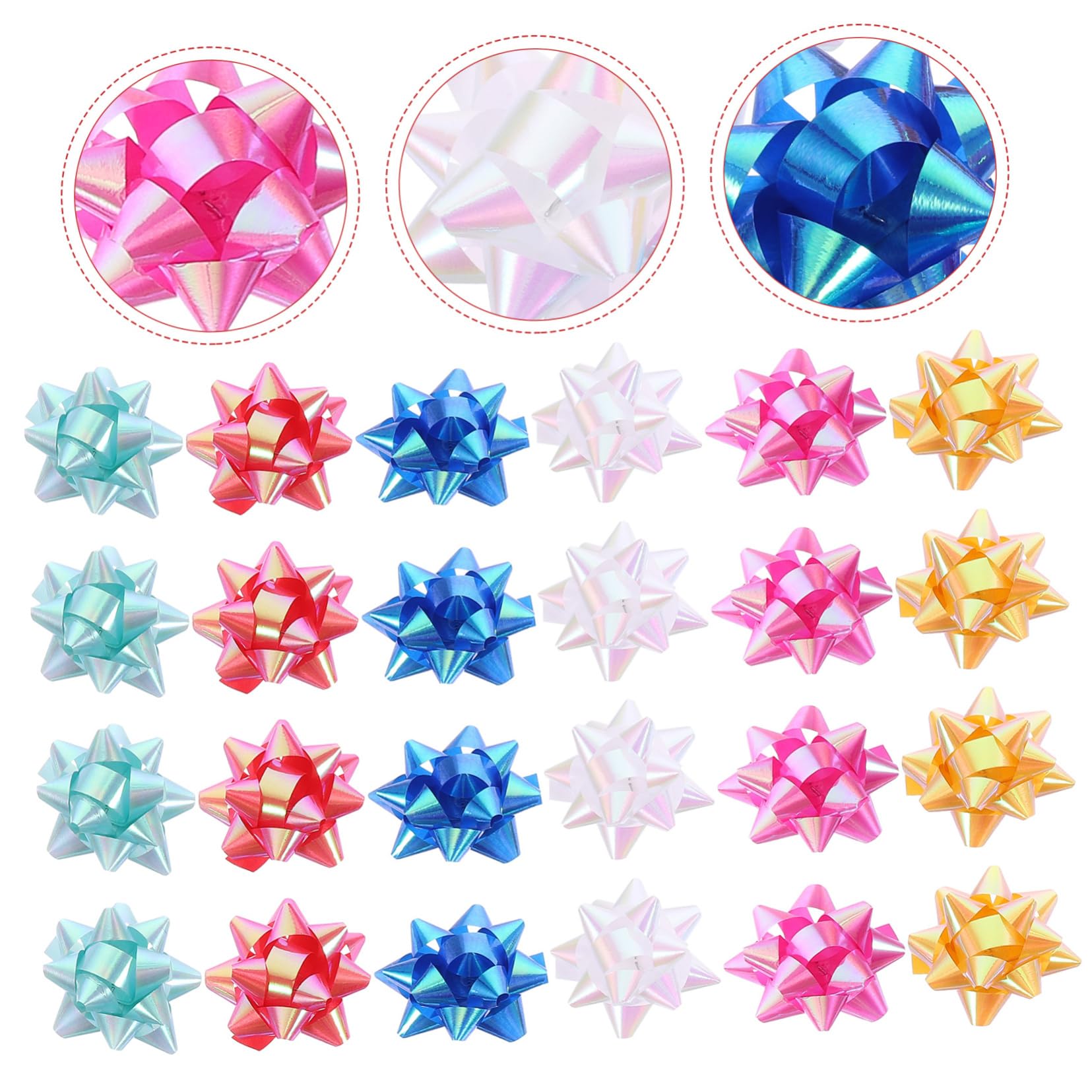 Lurrose 5 Set di Fiocchi di Nastro Floreale per Fiocchi Natalizi Fiocchi da da 2 Pollici Fiocchi per Cestini per Decorazioni di Compleanno Vacanze E Matrimoni 70 Pezzi * 5