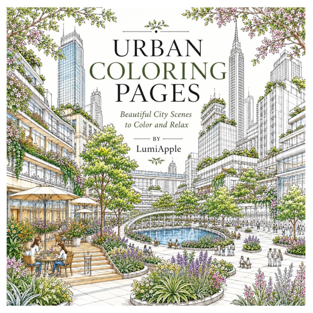 Urban Coloring Pages: Beautiful City Scenes to Color and Relax
