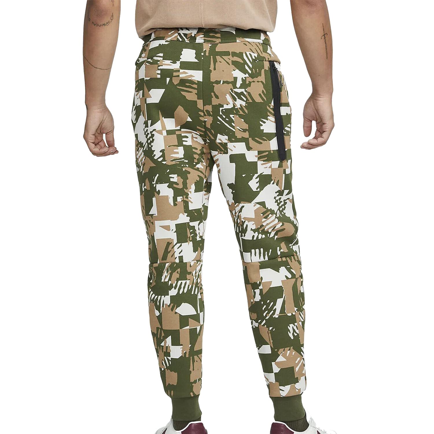 Nike Sportswear Club - Pantalón deportivo para hombre, hueso claro/verde áspero-negro, X-Small