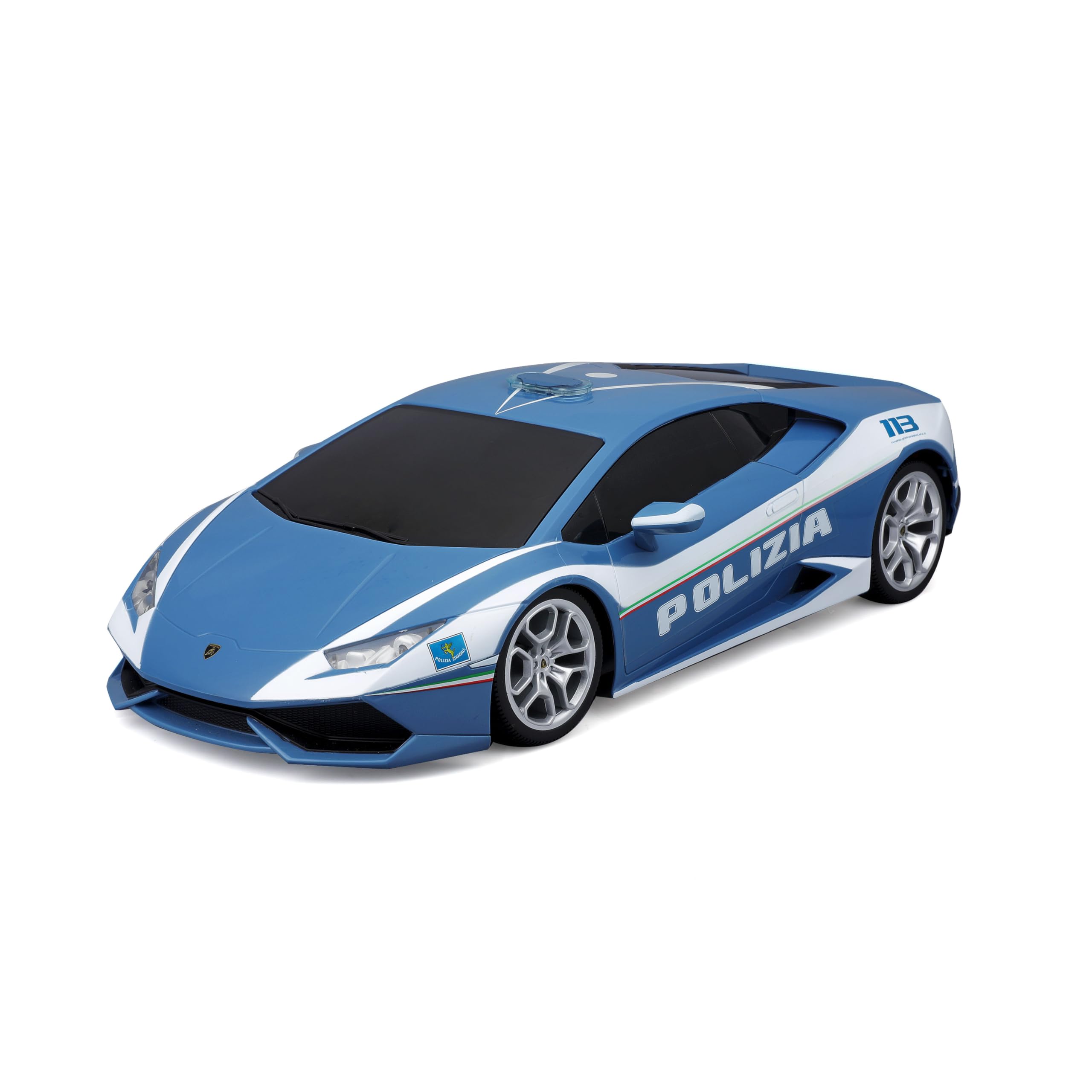 Maisto Tech - RC Lamborghini Huracan Polizia - Modellino Realistico Auto in Scala 1:14 con Radiocomando, Licenza Ufficiale Lamborghini, età Consigliata 8+ Anni