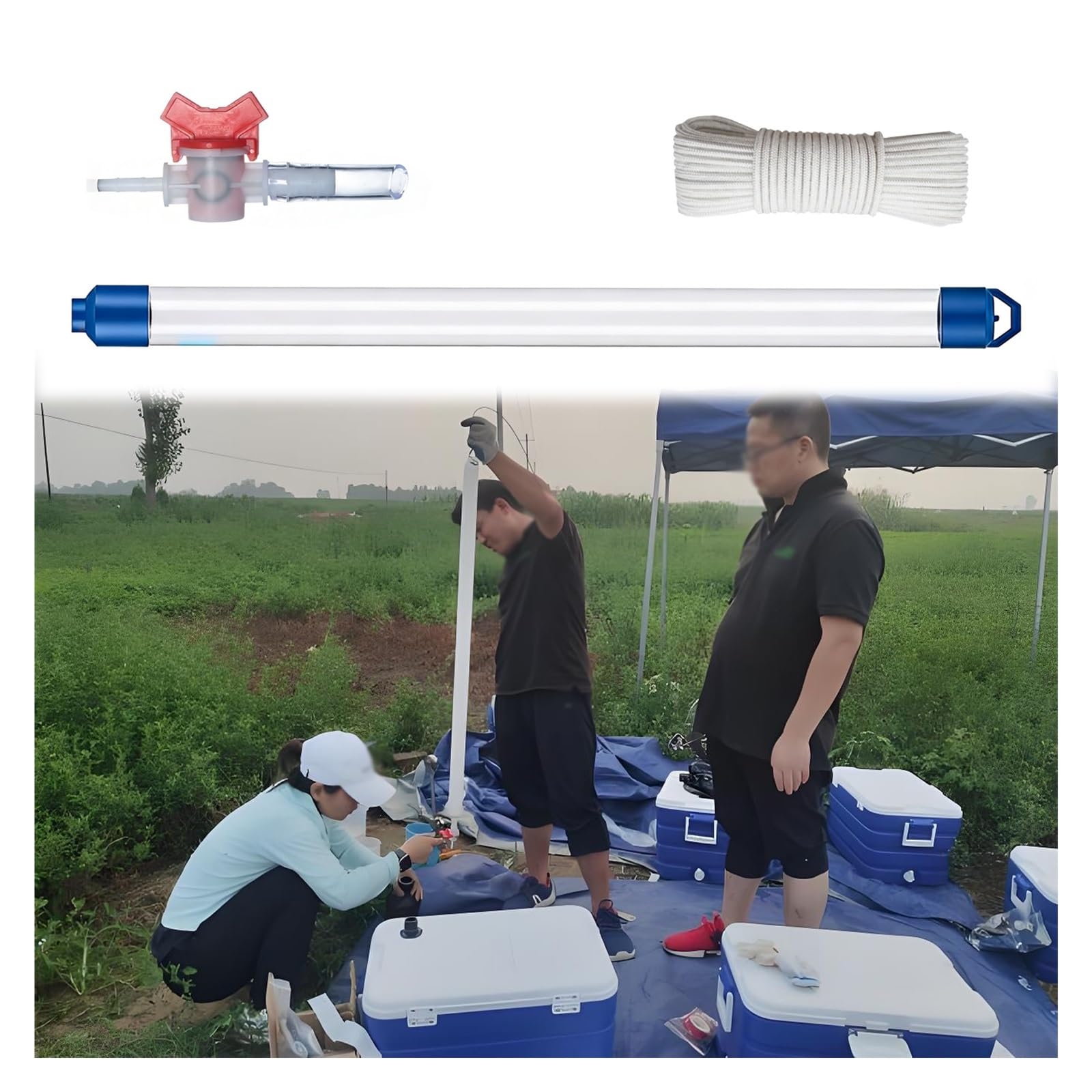 MZZKFC Water Sample Collection Pipe 250 500 1000ml，22.2 36.7 37.2in Extra Long PVC Liquid Sampler Reusable, Groundwater Sampling Pipe for Cosmetic Testing(250ml-3 ft(932mm))