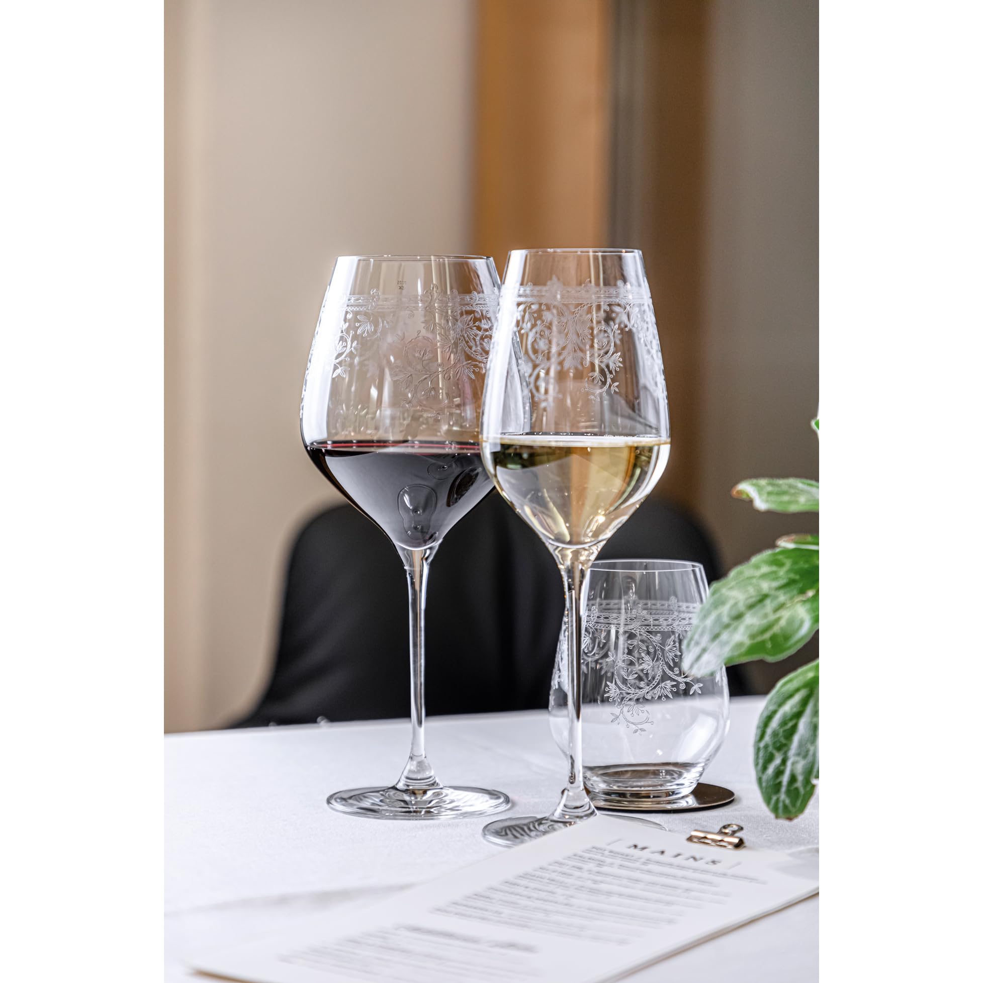 Spiegelau Lot de 2 verres à vin blanc, verres à vin, en cristal, 500 ml, arabesque, 4192262