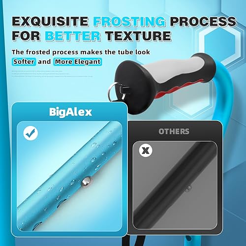 Miniatura 8 de BigAlex Bastón plegable para hombres y mujeres, barra de estabilidad ajustable para movilidad, resistente, plegable, ligero, ayuda de viaje portátil