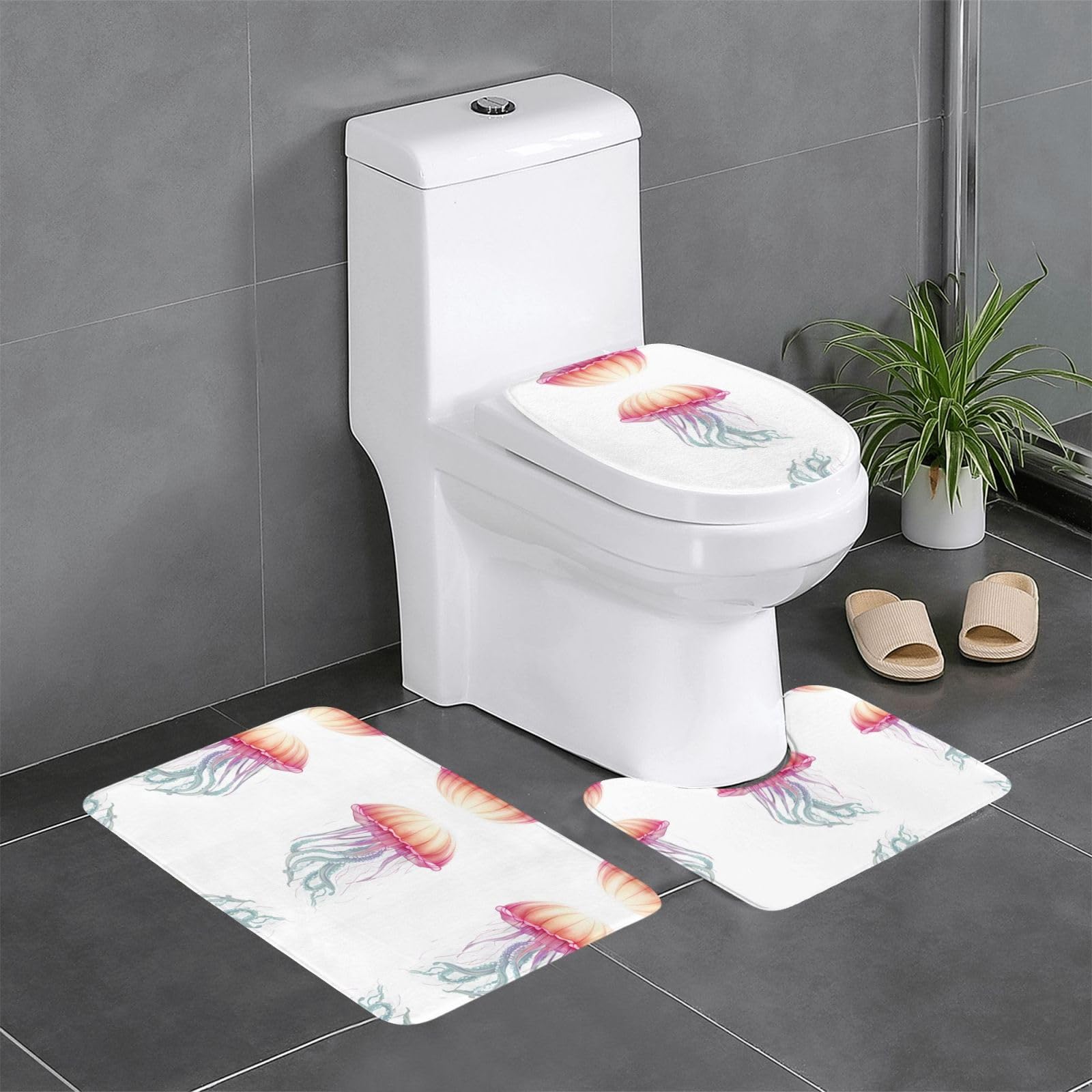 Tapis de salle de bain antidérapants pour une ambiance océanique azur