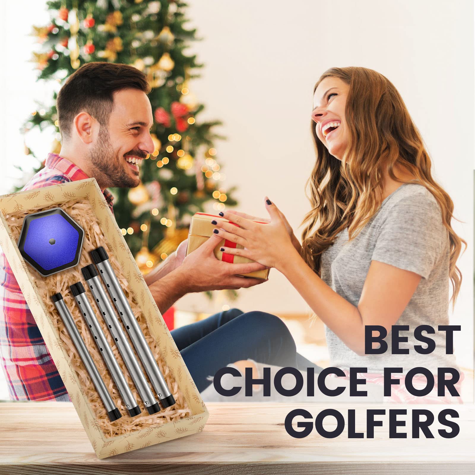ToVii Portable Golf Club Stiff Arm Support Protector Travel Bag, Sturdy Aluminum Pole, Fully Adjustable to Protect Clubs