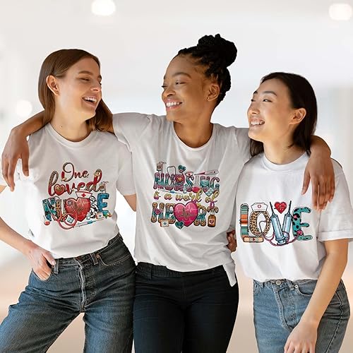 Miniatura 6 de JarThenaAMCS 15 hojas de calcomanías para planchar para enfermera, diseño retro de hospital, calcomanías de vinilo de transferencia de calor, varios