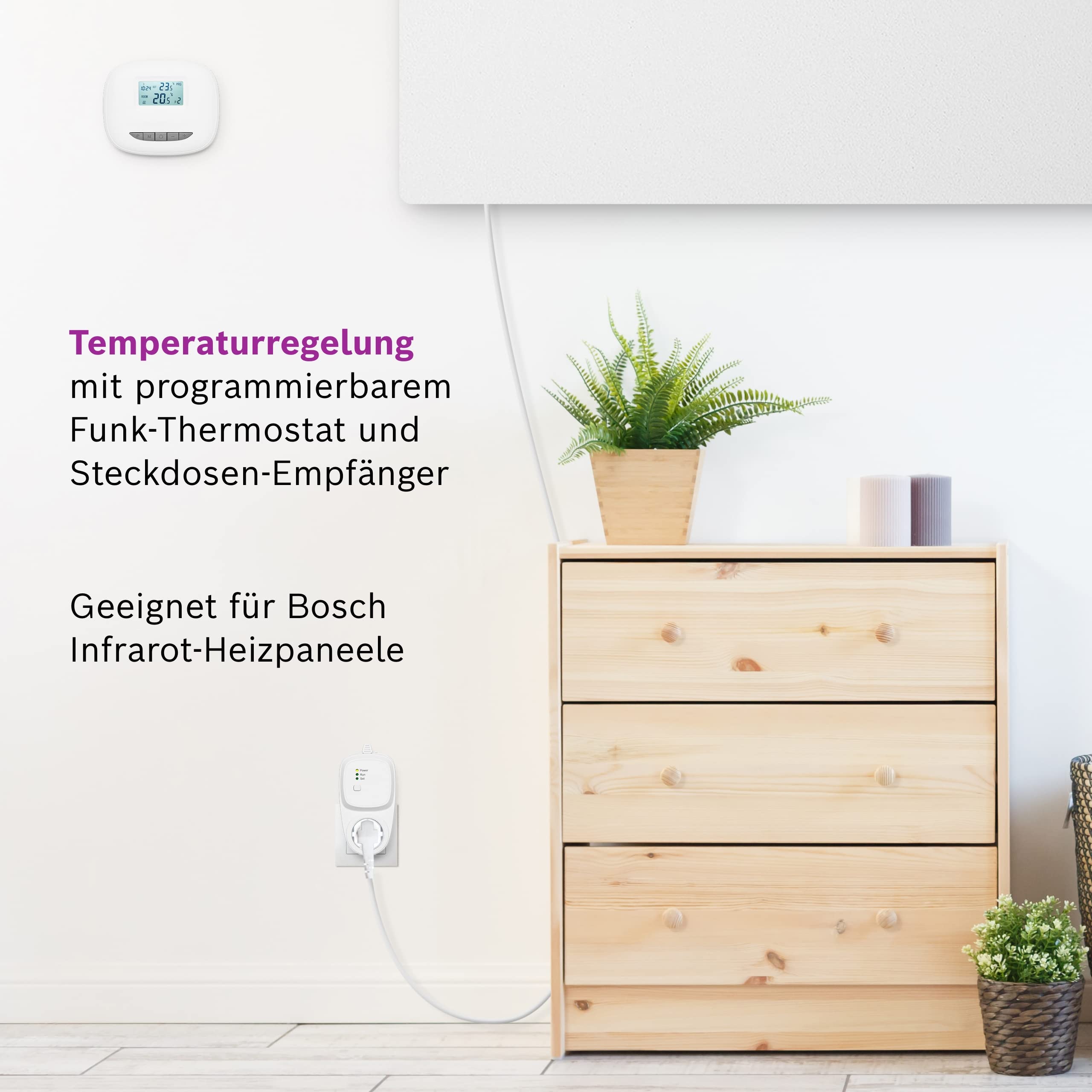 Set aus Funkregler mit Steckdosenadapter