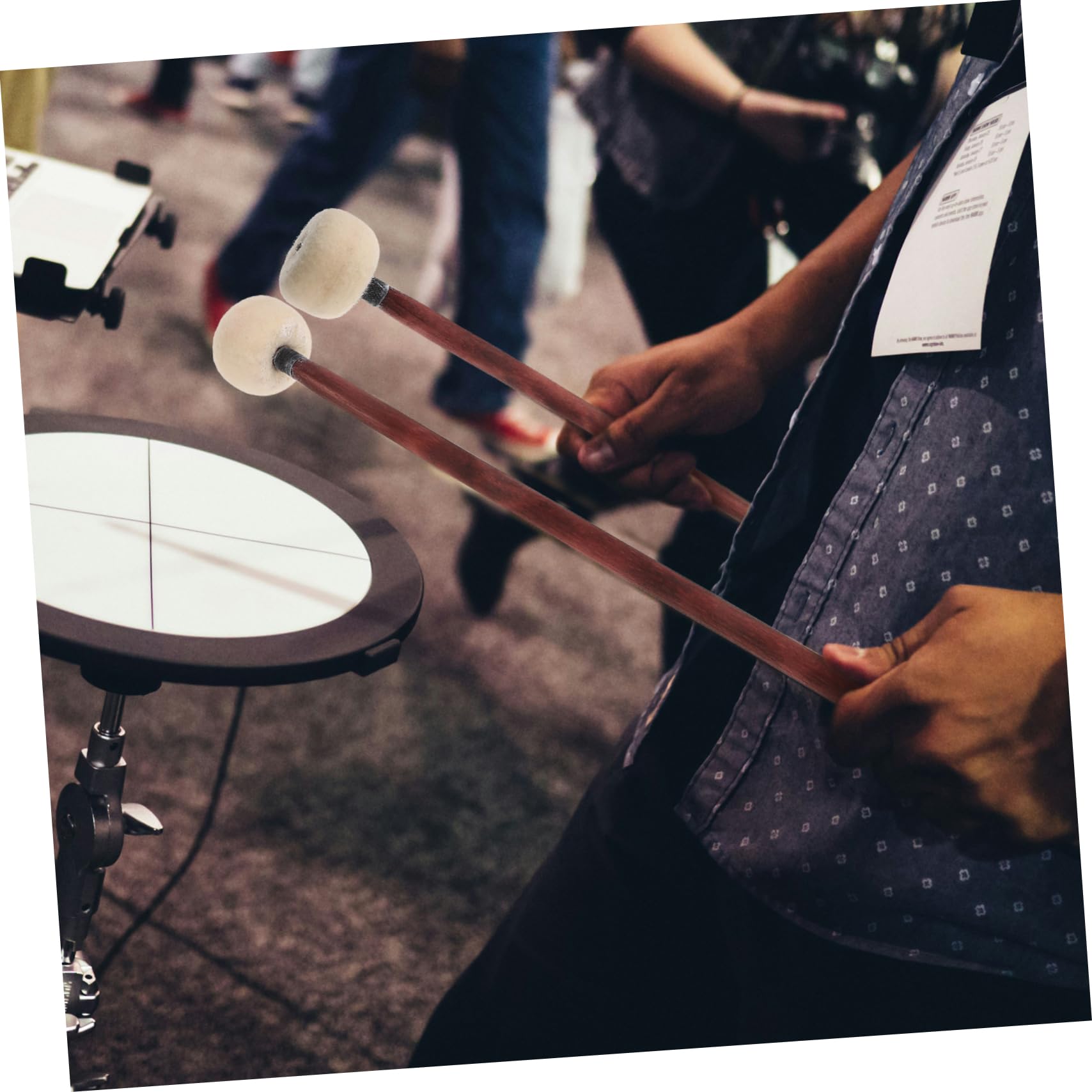 ifundom 6pezzi Bacchette Per Batteria Legno Con Testa Per Percussione Strumento Musicale Elegante e Pratico Per Tuning e Pratica Di Batteria