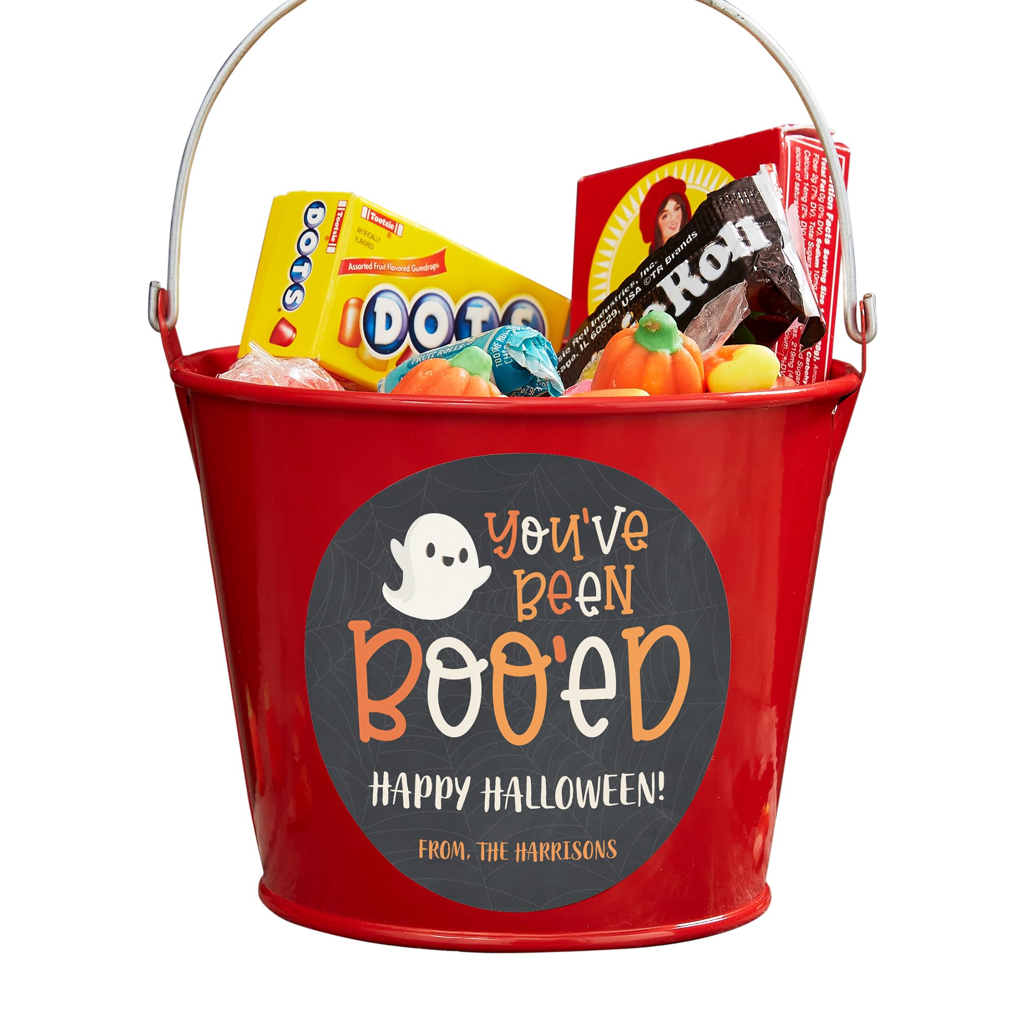 Universe You've Been Boo'ed Large Pink Personalized Treat Bucket - Custom Halloween Treat Bucket, Personalized