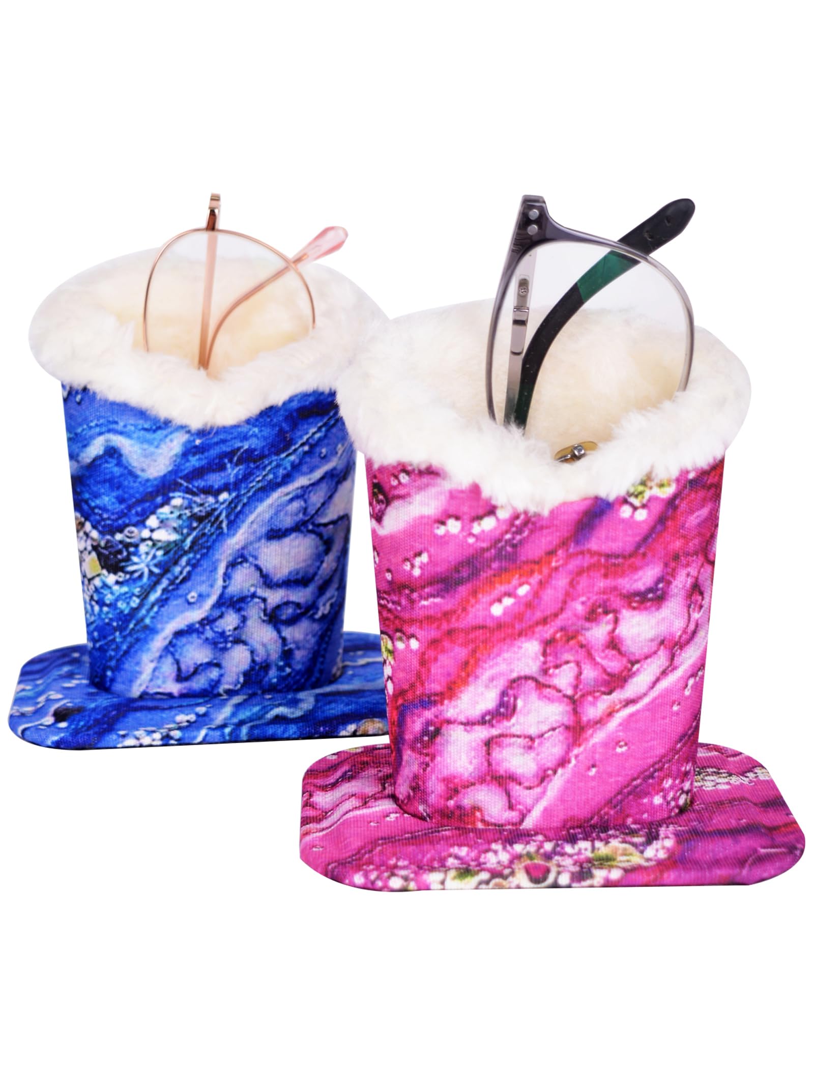 2 Pcs Occhiali Con Fodera in Peluche Porta Di Custodia Protettiva Per