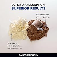 Vista 5 de Designs for Sport Beef Protein Powder - NSF Certified for Sport Hydrolyzed Protein - Highly Absorbable with Amino Acids, Collagen Precursors - Bone