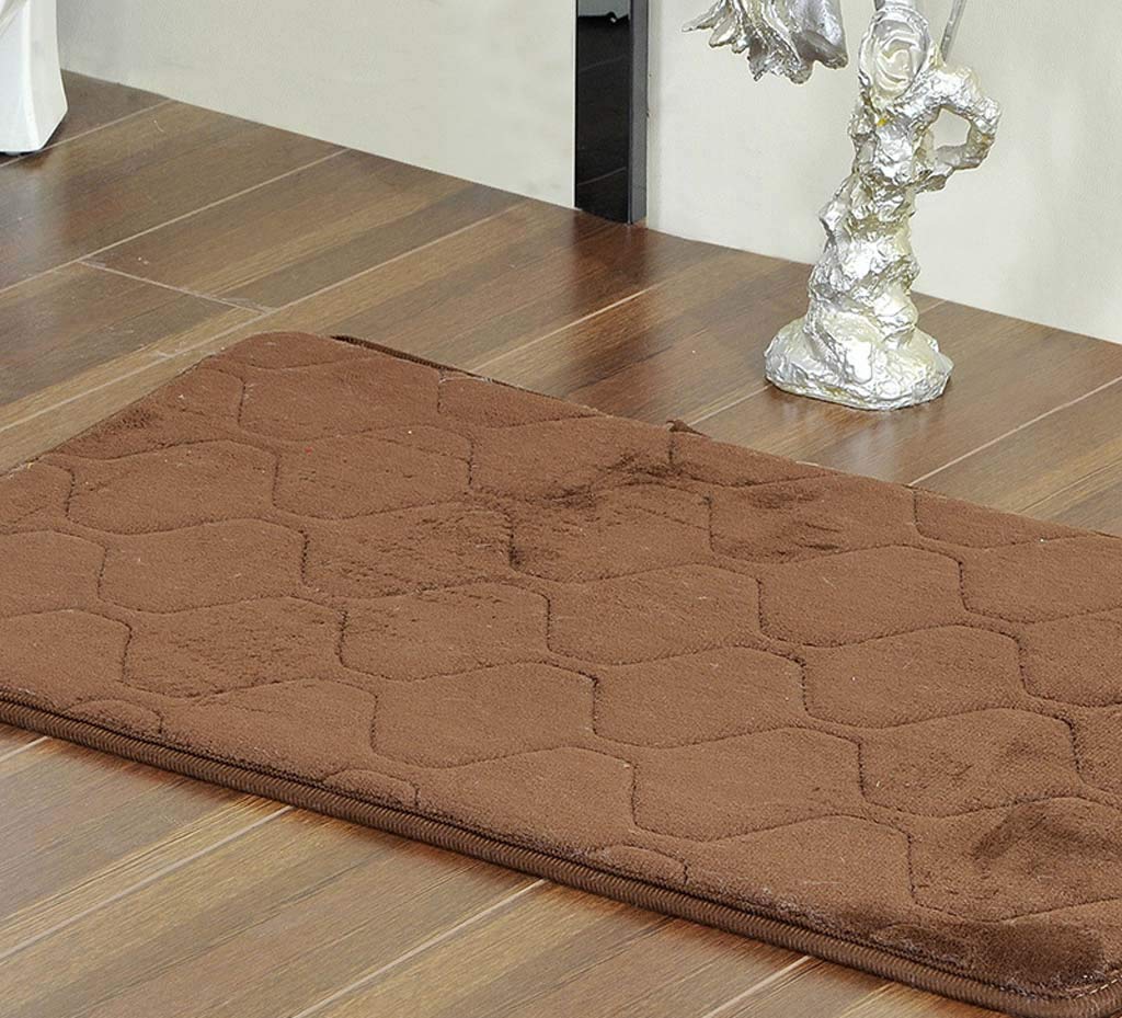 Tapis de porte antidérapant en coton à mémoire absorbant et moelleux 120 x 160 cm