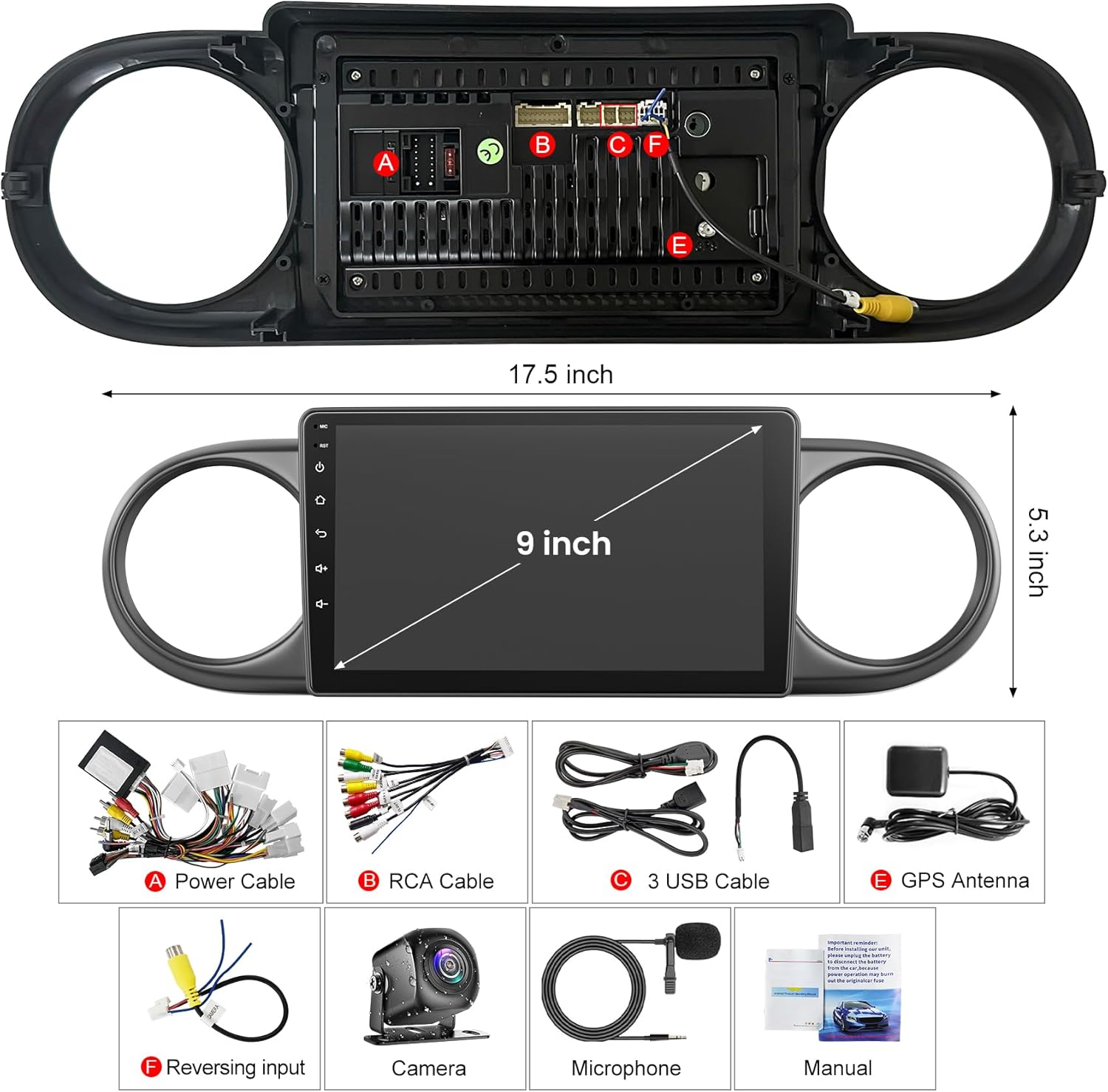 4GB+64GB Android 13 Car Radio for Toyota Scion XB Radio 2007-2019, 9 Inch Touch Screen Support Wireless CarPlay & Android Auto, Bluetooth 5.2 & Voice Control, GPS & WiFi, Backup Camera Car Stereo