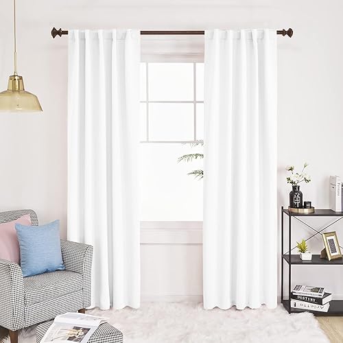 Miniatura 1 de Magic Drapes Cortinas semiopacas con aislamiento térmico para oscurecer la habitación, paneles de tratamiento de ventanas para sala de estar,