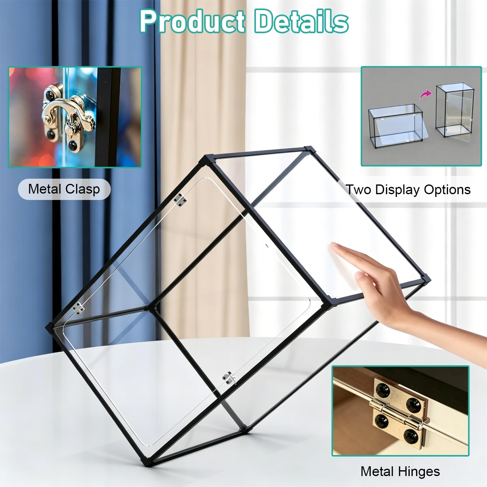 Teca Plexiglass Teche in Acrilico Trasparente per Esposizione di Oggetti da Collezione (Misure: 30x20x20, 45x35x35, 70x60x60 Cm) – Vetrina Espositiva Apribile(15x15x30cm/6x6x12inch)