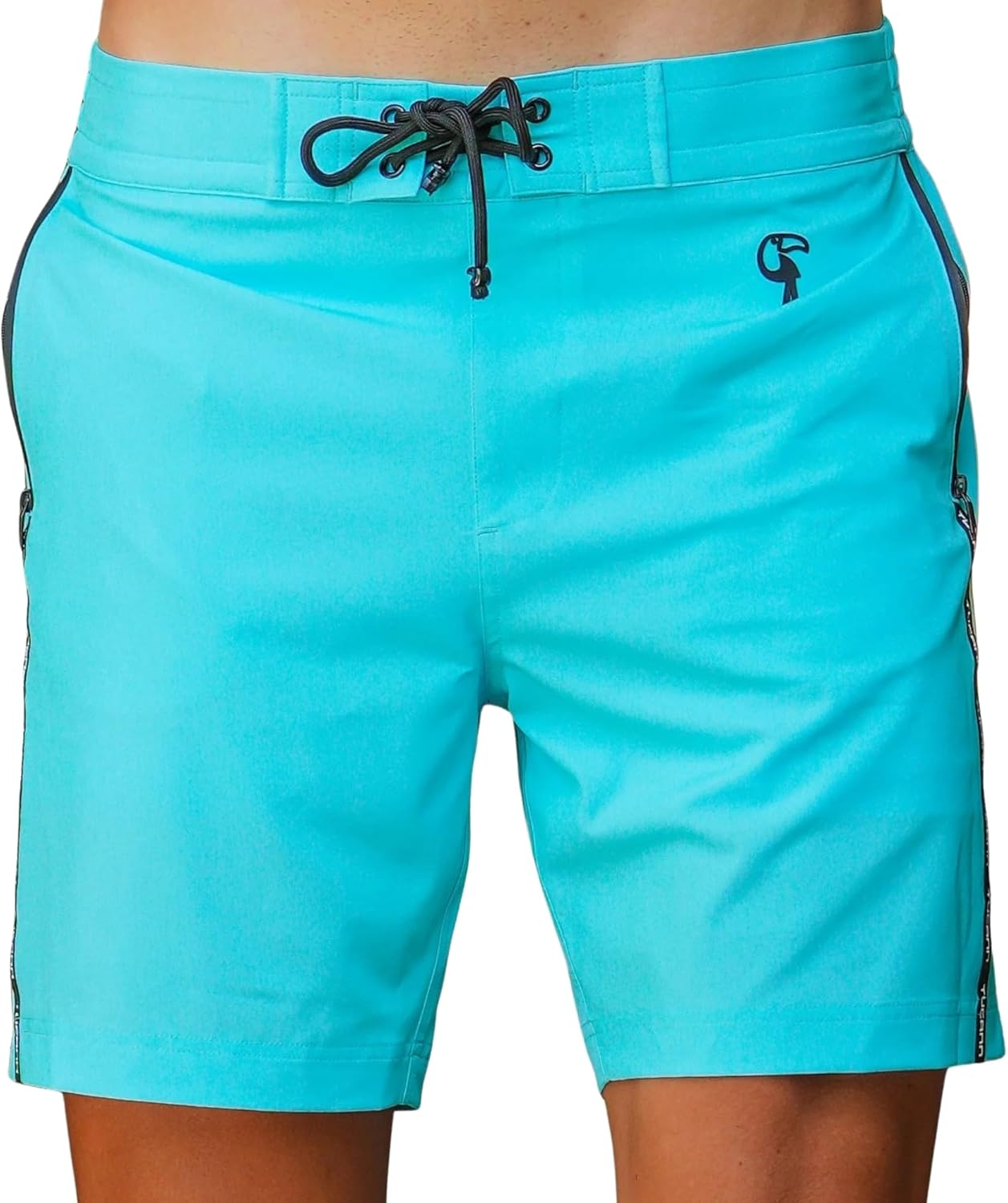 Tucann Men's Trunks 7" Compression Liner Quick Dry Zipper Pocket Chlorine Resistan 4 Way Stretch Swim Shorts for Men