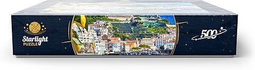 Miniatura 10 de Vista panorámica de la hermosa Amalfi en colinas que conducen a la costa, Campania, Italia - Rompecabezas premium de 500 piezas para adultos