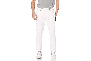 Amazon Essentials Men's Slim-Fit White Jeans: Comfort and Style Combined