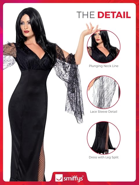 Foto 3 de 7 de Smiffys Disfraz de alma inmortal, con vestido Halloween, Carnaval