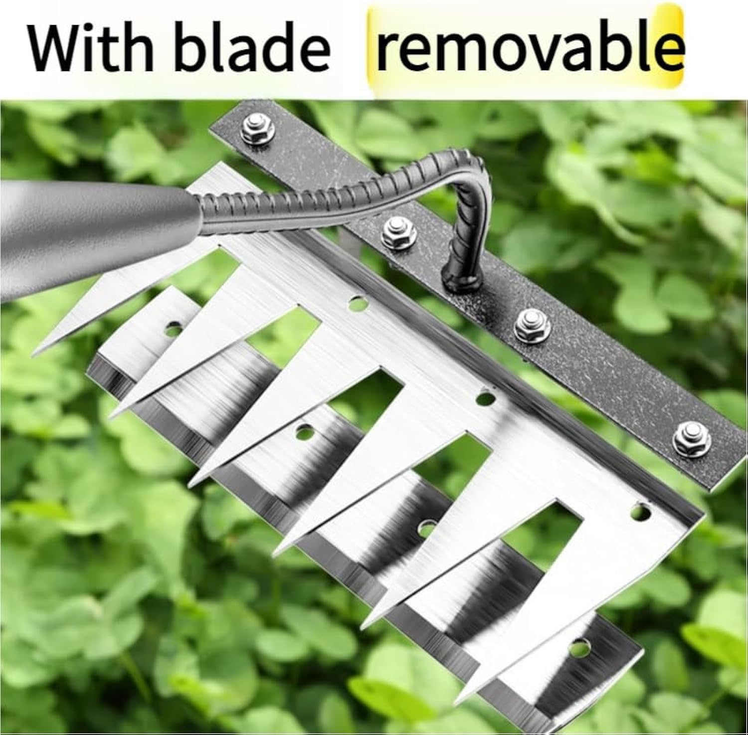 2026 Rateau De DéSherbage 5/6/7/8 Dents, Rateau De DéSherbage Durable pour Terre Et Pelouse (8 Dents)