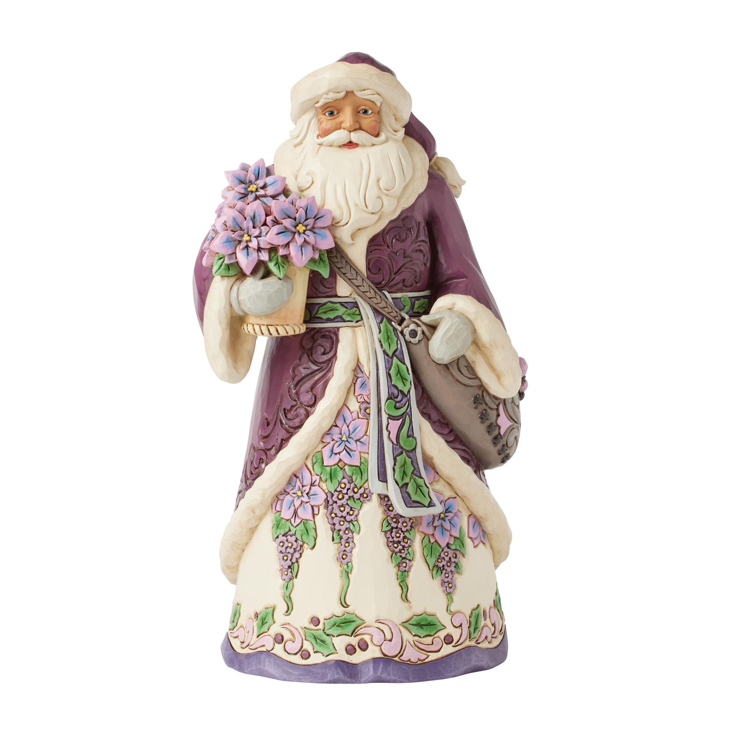 Amazon.com: Enesco Jim Shore Heartwood Creek Santa Wearing Purple
