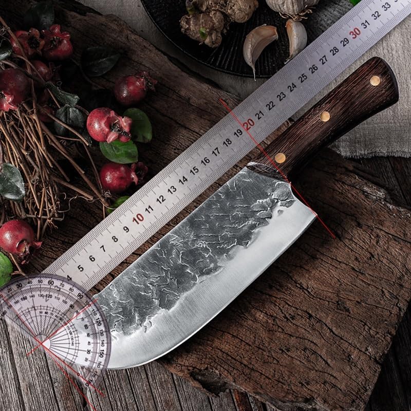 MAYiT Meat Cleaver Knife, Slaughter Knife Cutting Meat Multi-purpose Knives Hand Forging Kitchen Chef Tools Cooking Slicing Chopper Chinese Cleaver