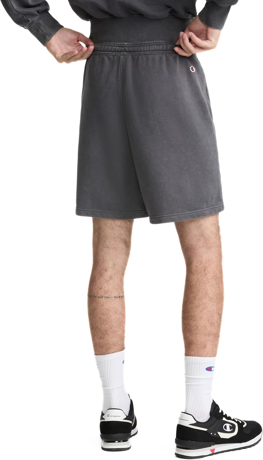 Champion Mens Vintage Wash Lightweight Fleece Shorts, 7" - Image 2