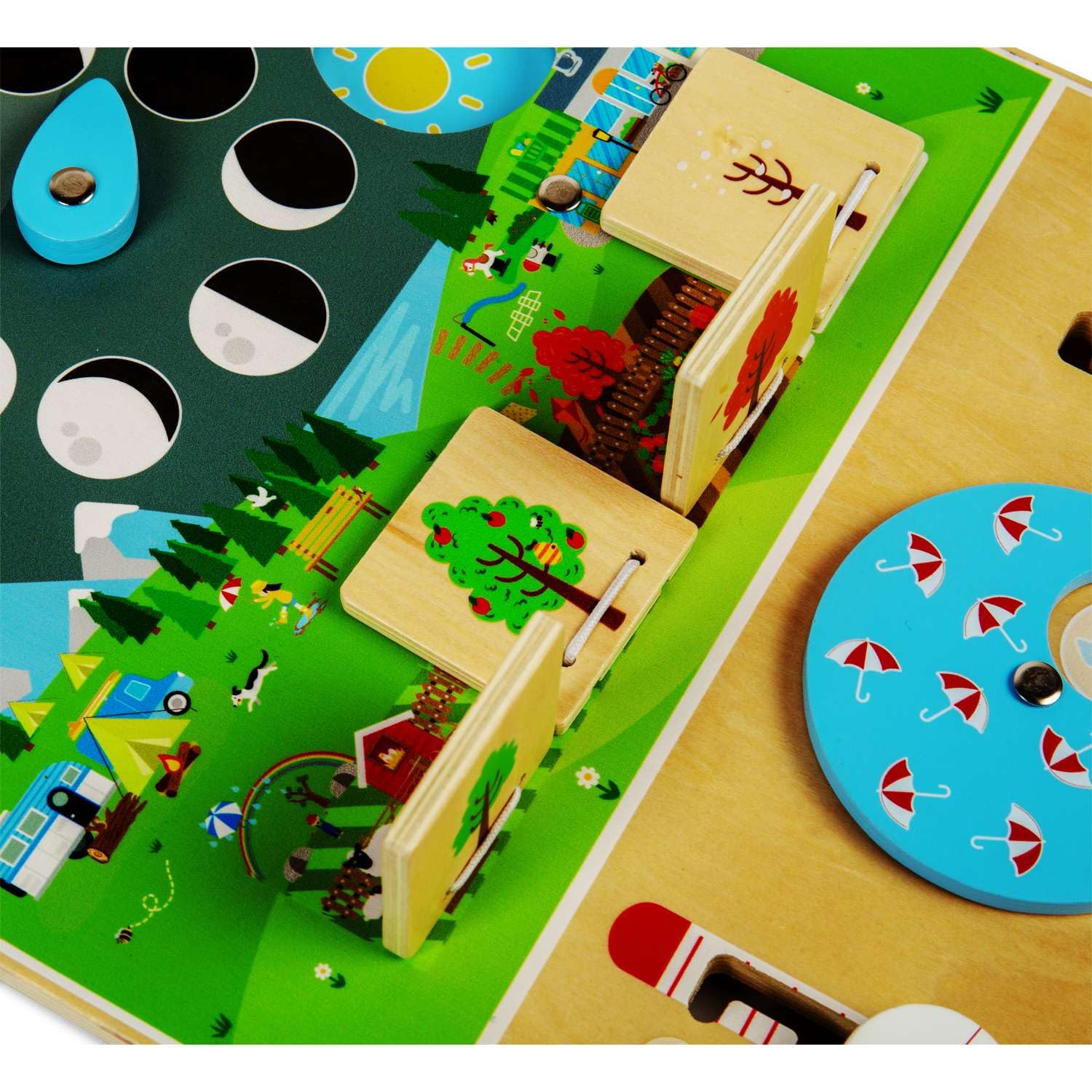 Bigjigs Toys Holz Wettertafel, visuelles & interaktives Wetterdiagramm