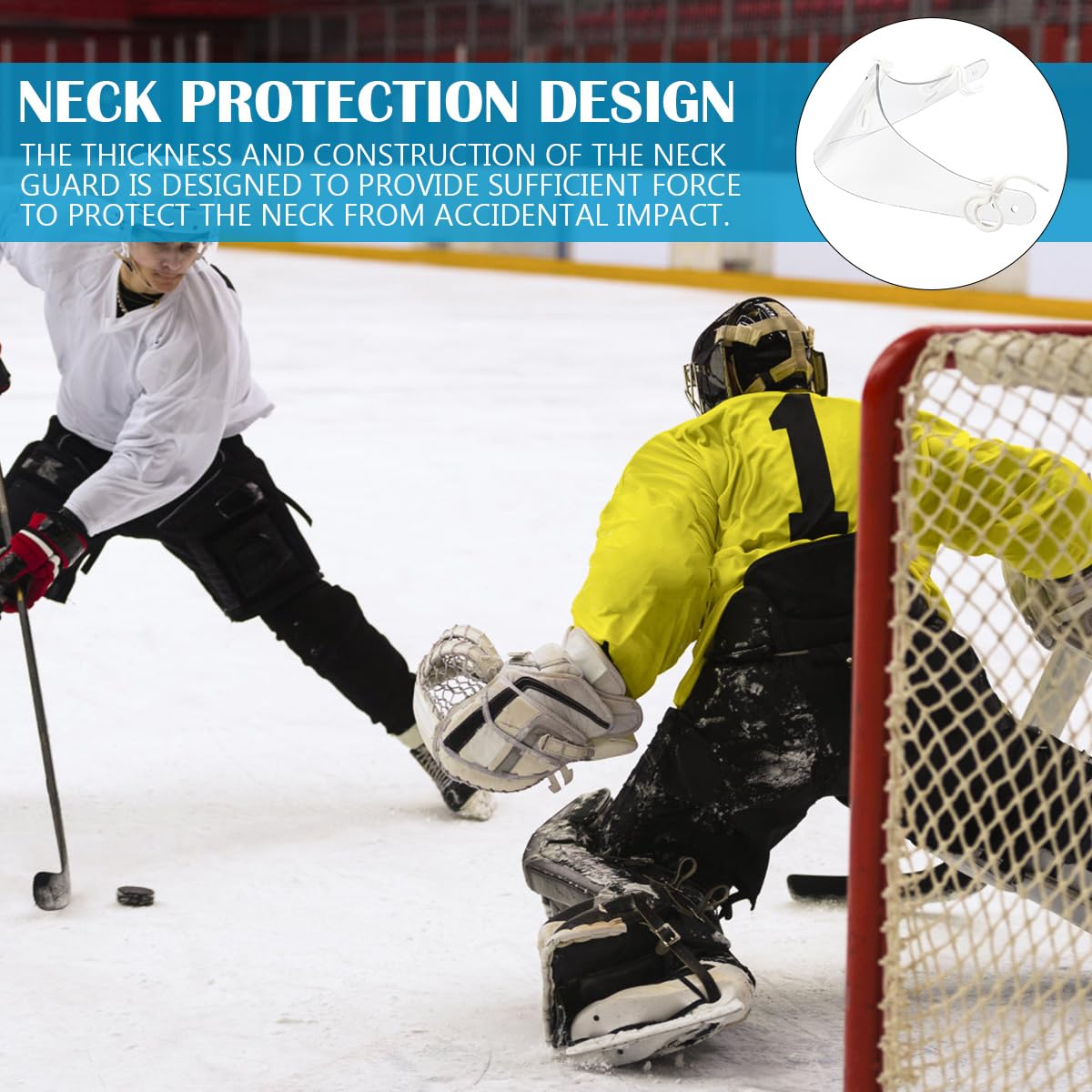 Protège-cou De Hockey Sur Glace - Pour Gardien De But - Tissu Oxford Et Mousse - Taille M (tour De Cou 38-46 Cm) - 2